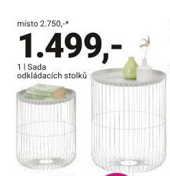 SADA ODKLÁDACÍCH STOLKŮ „WIRE“