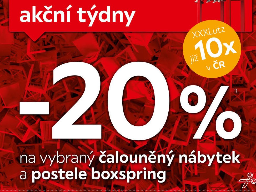 -20% na vybraný čalouněný nábytek a postele boxspring