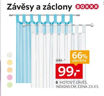 Hotový závěs