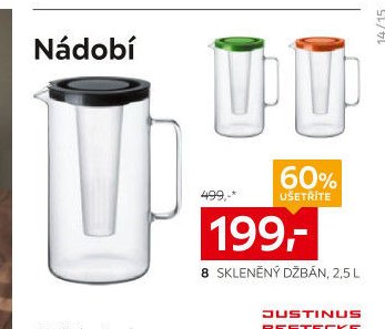 Skleněný džbán, 2,5 l