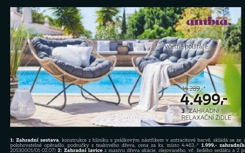 3 Zahradní relaxační židle