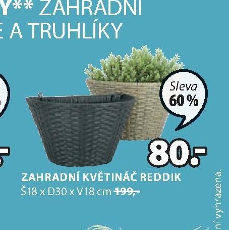 ZAHRADNÍ KVĚTINÁČ REDDIK