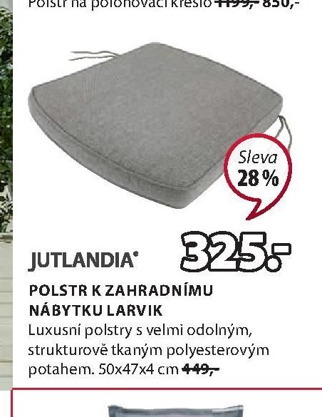 Polstr k zahradnímu nábytku LARVIK