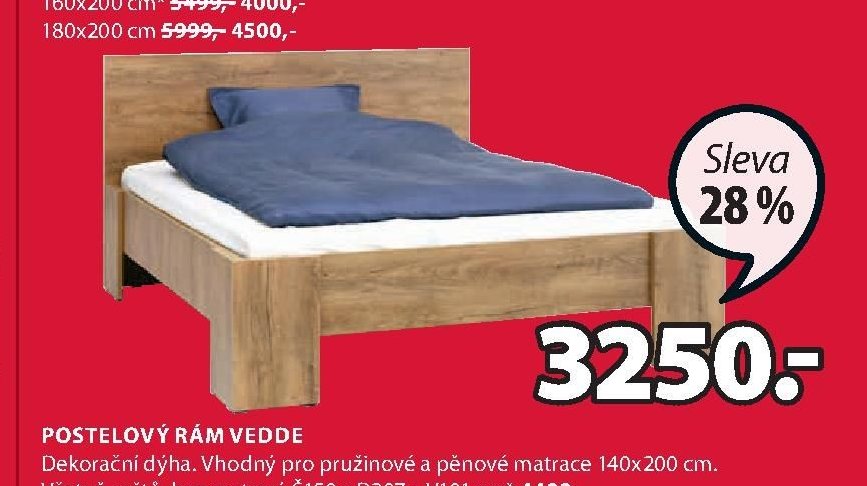 POSTELOVÝ RÁM VEDDE