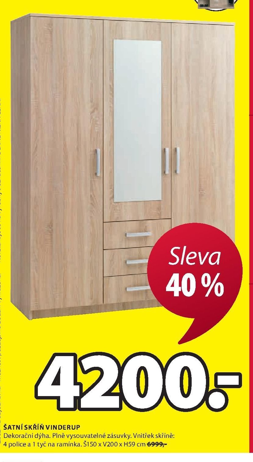 Šatní skříň VINDERUP