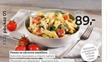 Penne se sýrovou omáčkou
