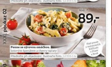 Penne se sýrovou omáčkou