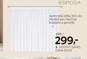 Hotový závěs
