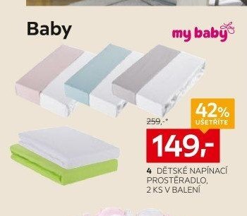 Dětské napínací prostěradlo, 2 ks v balení