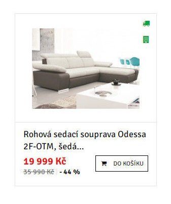 Rohová sedací souprava Odessa 2F-OTM, šedá...