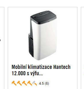 Mobilní klimatizace Hantech 12.000 s výfu...