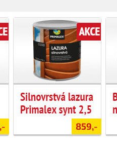 Silnovrstvá lazura Primalex synt 2,5
