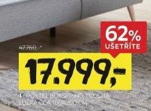 1. POSTEL BOXSPRING, PLOCHA LŮŽKA CCA 180X200 CM