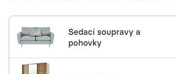 Sedací soupravy a pohovky