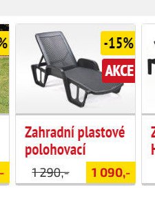 Zahradní plastové polohovací