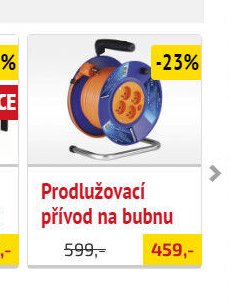 Prodlužovací přívod na bubnu