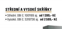 Střední a vysoké skříňky