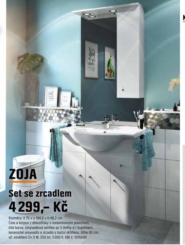 Set se zrcadlem ZOJA