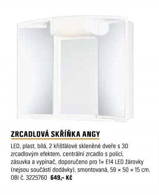 ZRCADLOVÁ SKŘÍŇKA ANGY