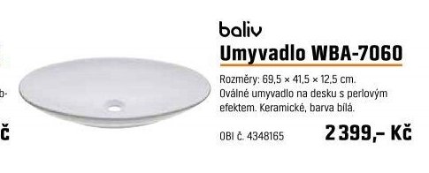 baliv Umyvadlo WBA-7060