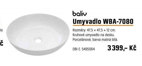 baliv Umyvadlo WBA-7080