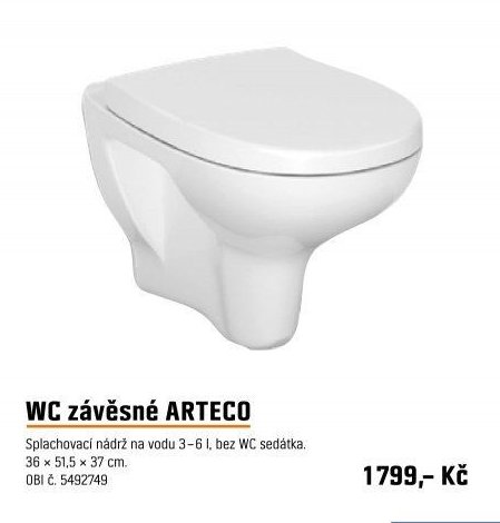 WC závěsné ARTECO