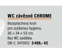 WC závěsné CHROME