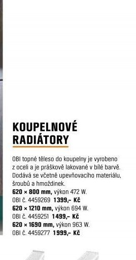 Koupelnové radiátory