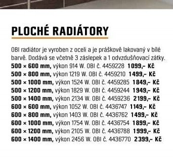 Ploché radiátory