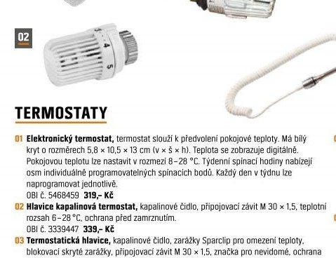 02 Hlavice kapalinová termostat