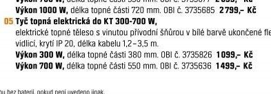05 Tyč topná elektrická do KT 300-700 W
