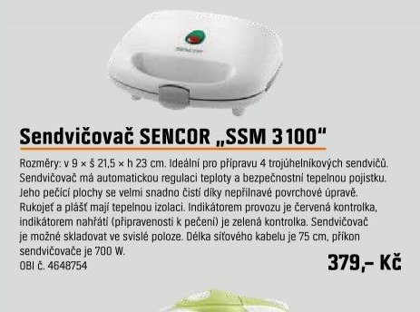 Sendvičovač SENCOR SSM 3100