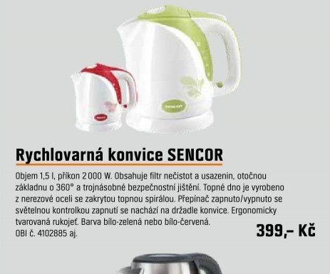 Rychlovarná konvice SENCOR