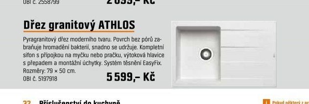 Dřez granitový ATHLOS