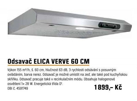 Odsavač ELICA VERVE 60 CM