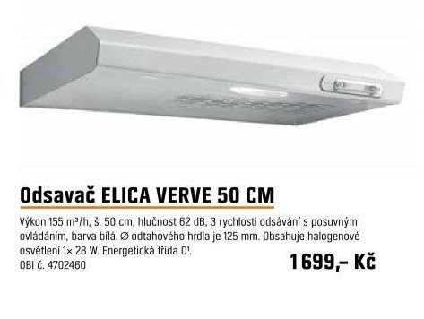 Odsavač ELICA VERVE 50 CM