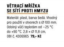 VĚTRACÍ MŘÍŽKA SE SÍTÍ PROTI HMYZU
