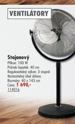 Stojanový ventilátor