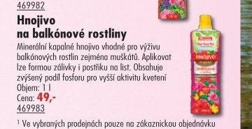 Hnojivo na balkónové rostliny