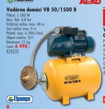Vodárna domácí VB 50/1500 B