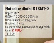 Nářadí oscilační R18MT-0