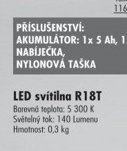 LED svítilna R18T
