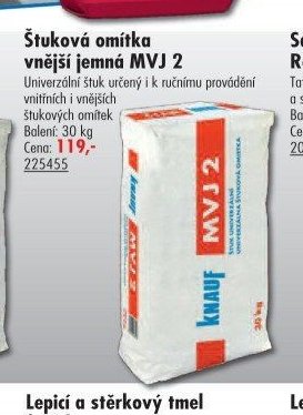 Štuková omítka vnější jemná MVJ 2