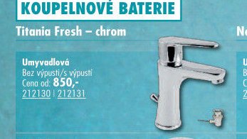 Titania Fresh - chrom Umyvadlová