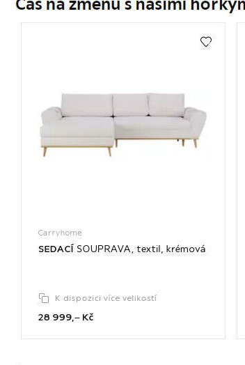 SEDACÍ SOUPRAVA, textil, krémová