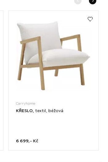 KŘESLO, textil, béžová