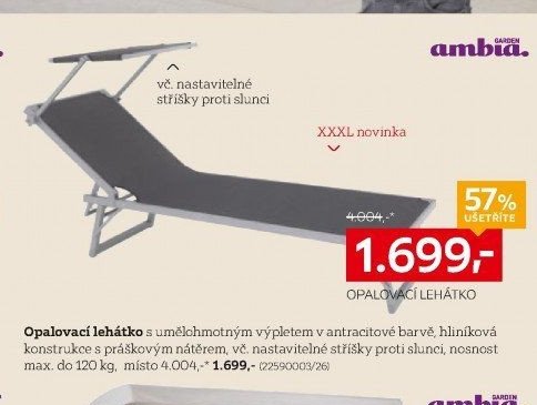 Opalovací lehátko