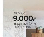 11 DĚTSKÁ ŠATNÍ SKŘÍŇ YUNAI