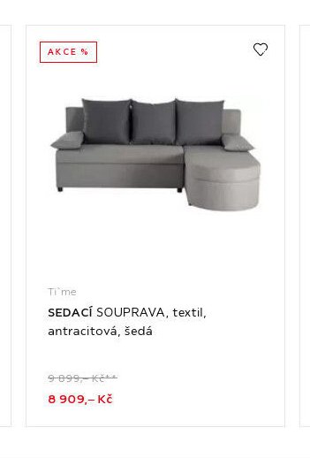 SEDACÍ SOUPRAVA, textil, antracitová, šedá