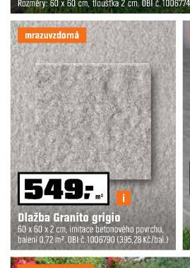Dlažba Granito grigio